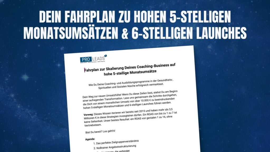 Dein Fahrplan zu hohen 5-stelligen Monatsumsätzen & 6-stelligen Launches